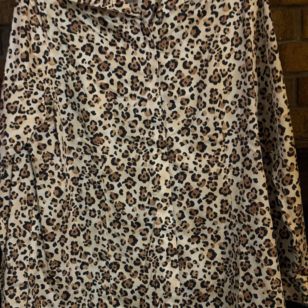 Chicos Leopard Button-Up Shirt